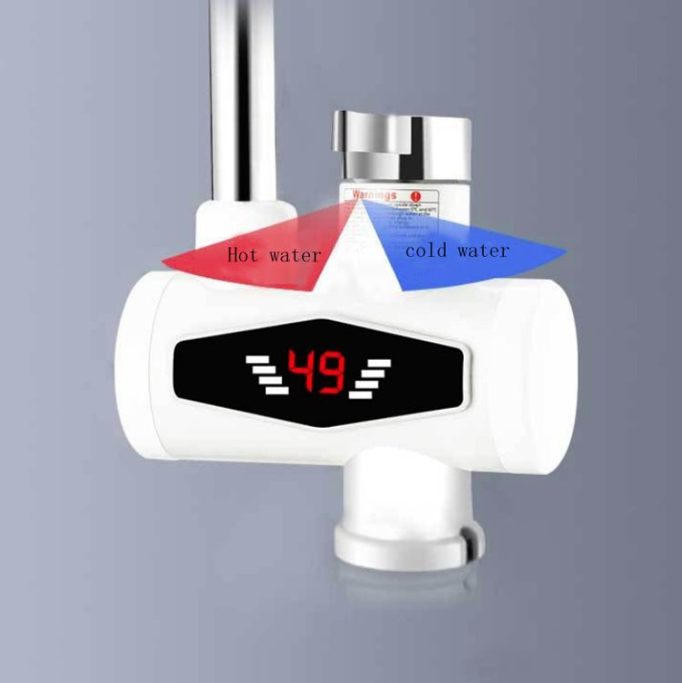 Dynamic Digital Display Instant Heating Electric Hot Water Faucet Kitchen&Domestic Hot&Cold Water Heater EU Plug
