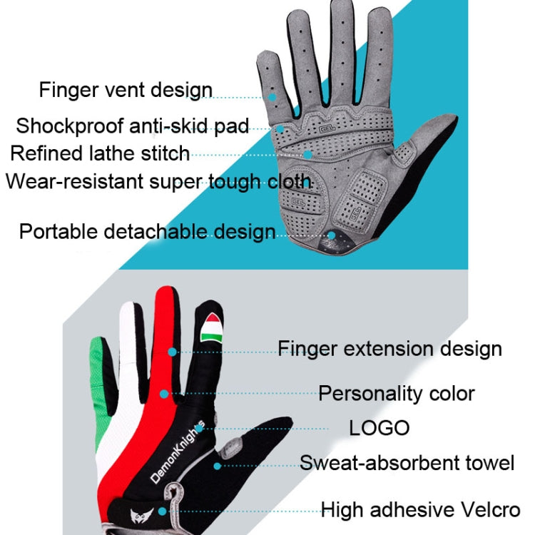 DemonKnights Cycling Gloves Full Finger Bicycle Gloves Outdoor Sports Equipment