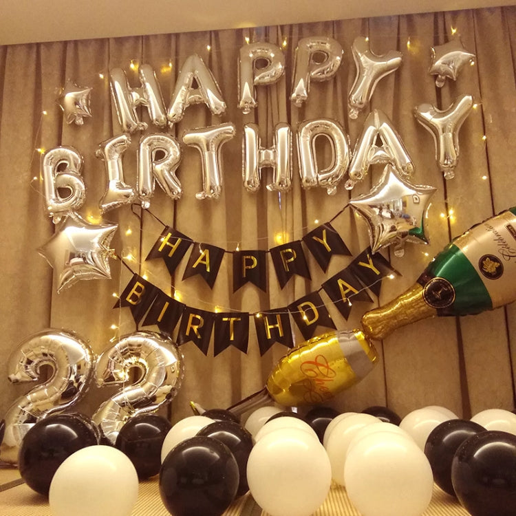 Birthday Party Layout Letter Aluminum Film Balloon Decoration Set