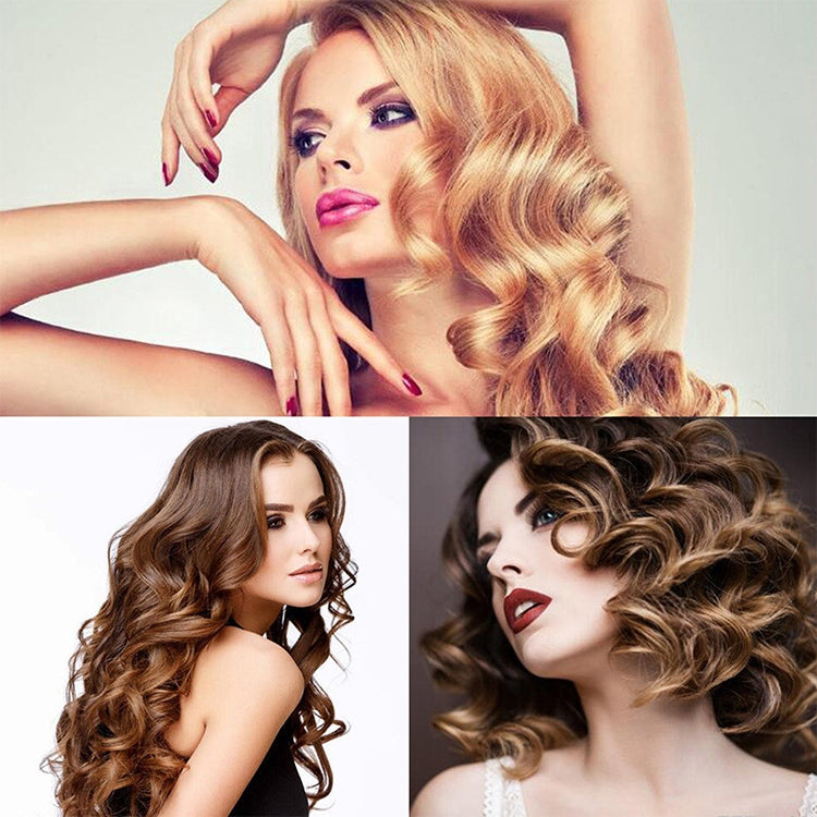 LCD Conical Curling Iron Single Tube Ceramic Glaze Pear Flower Cone