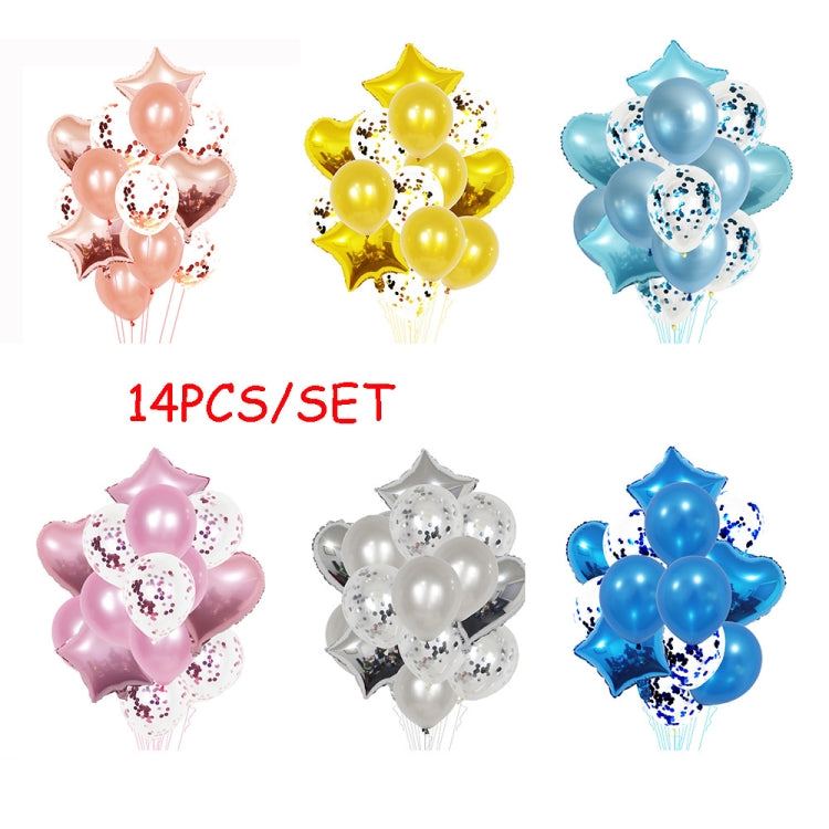 1 Set 18 Inch Aluminum Pearl Sequins Balloon Set Party Decoration Holiday Decoration