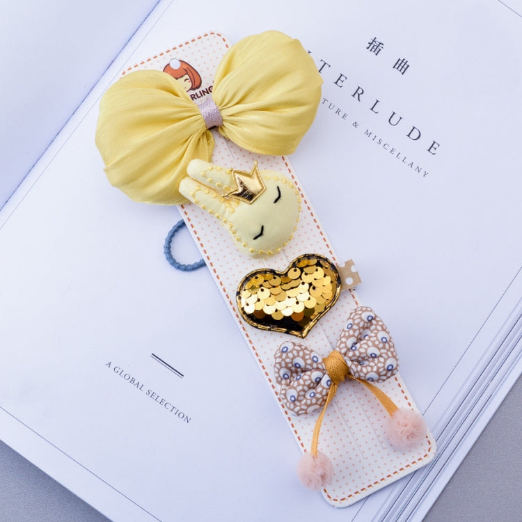 Bowknot Hairpin Sequins Love Hairpin Combo Set Children Hair Accessories Set