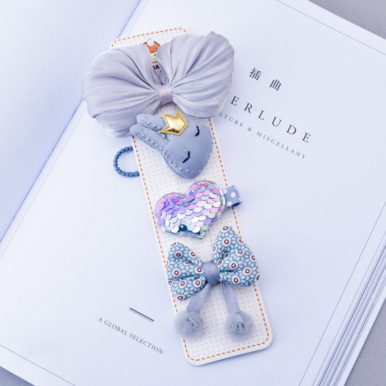 Bowknot Hairpin Sequins Love Hairpin Combo Set Children Hair Accessories Set