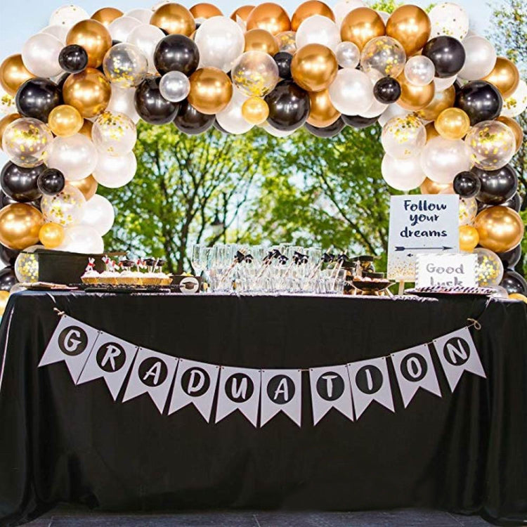 Classic Black Gold Latex Balloon Set Birthday Party Balloon Chain Room Decoration Set