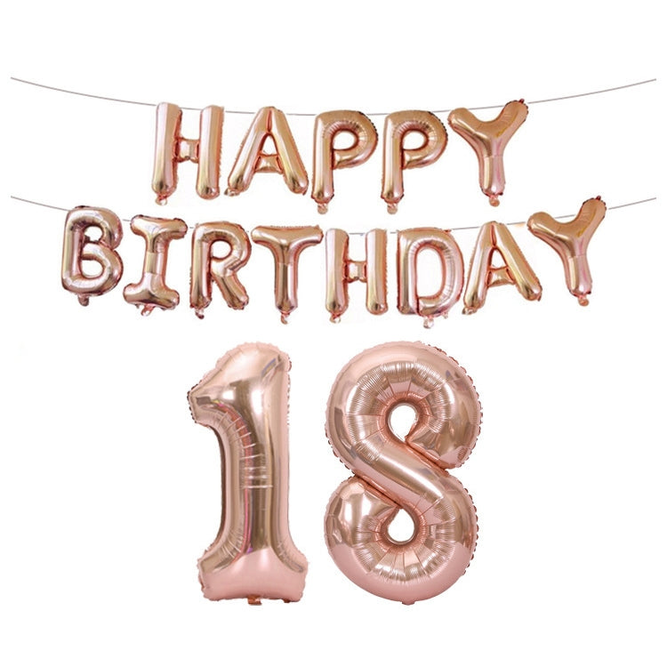 Birthday Decoration Aluminum Foil Balloon 40 Inch Big Number Aluminum Foil Balloon Decoration Set