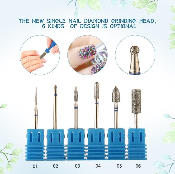3 PCS Nail Tungsten Steel Alloy Grinding Head Polishing Tool Grinding Machine Special Grinding Head Tool