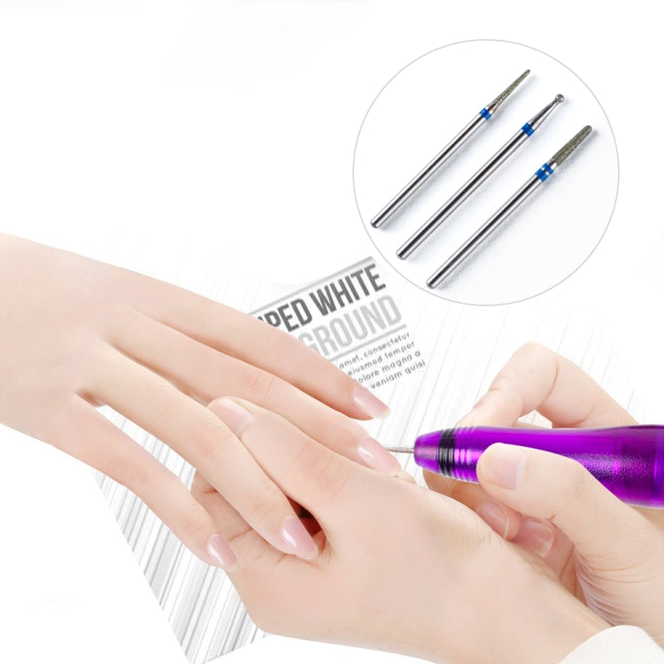 3 PCS Nail Tungsten Steel Alloy Grinding Head Polishing Tool Grinding Machine Special Grinding Head Tool