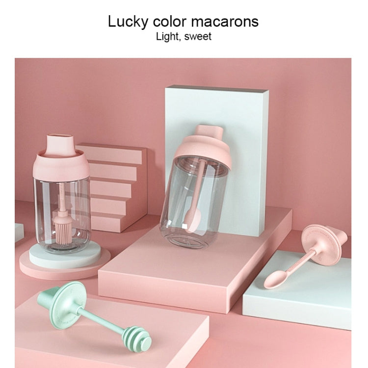 3 PCS Macaron Ribbon Moisture-Proof Lid Spoon One Seasoning Jar Glass Seasoning Bottle with Label
