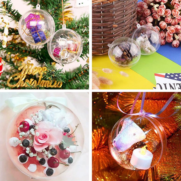 High Transparent Christmas Plastic Hollow Round Ball Window Decoration Mall Hanging Ball