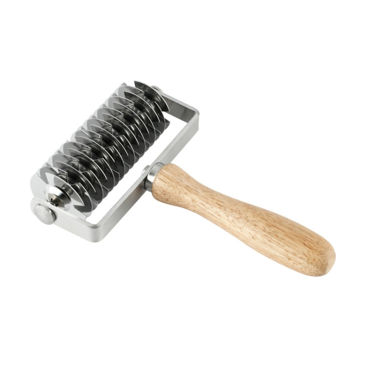 Baking Tool Stainless Steel Wooden Handle Pizza Roller Cutter Dessert Hob Pizza Net Knife