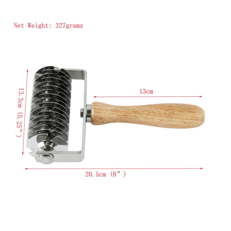 Baking Tool Stainless Steel Wooden Handle Pizza Roller Cutter Dessert Hob Pizza Net Knife