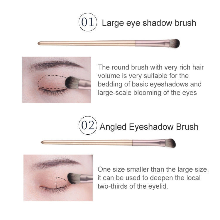 4 PCS / Set Makeup Brush Eye Shadow Brush Eye Makeup Set Soft Hair Detail Brush Smudge Brush With Brush Bag