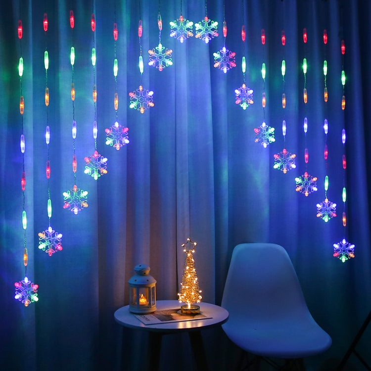 LED Inverted V Snowflake Five-Star Decorative Lights Christmas Waterproof String Lights, EU Plug