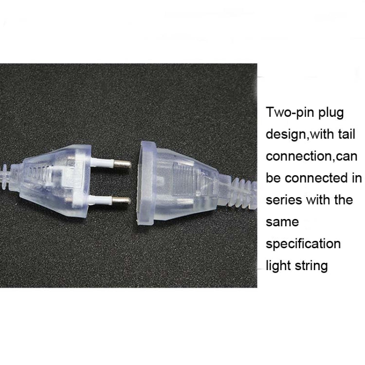 LED Inverted V Snowflake Five-Star Decorative Lights Christmas Waterproof String Lights, EU Plug