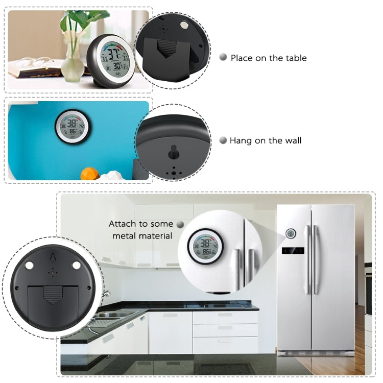 TS-S93 Multifunctional Digital Thermometer Hygrometer Temperature Humidity Meter, Max Min Value Trend Display C/Funit