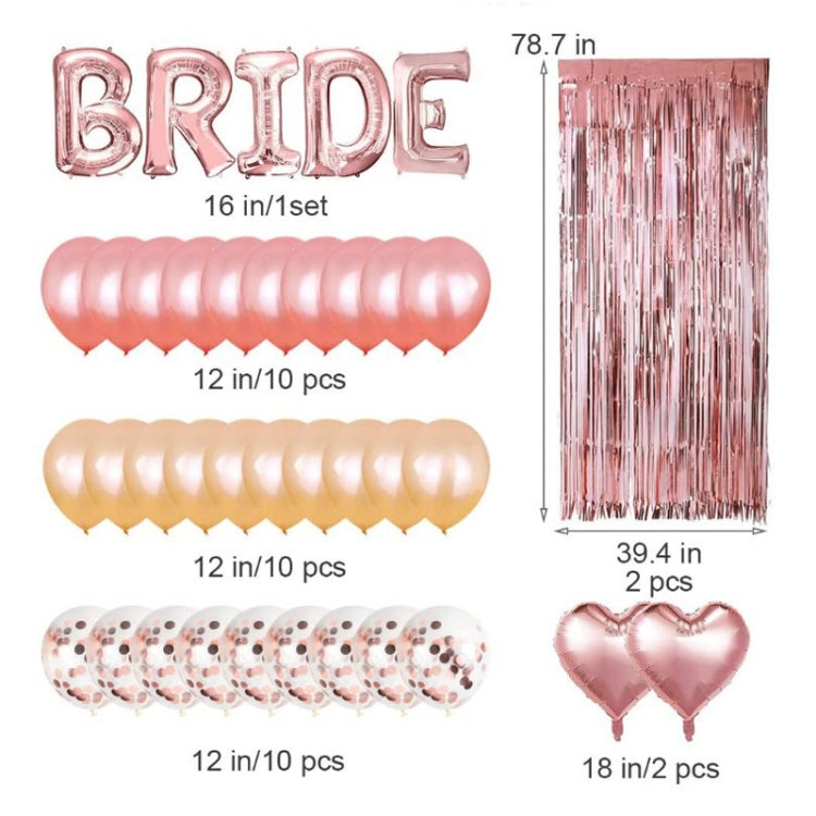 Bachelor Girl Party Decoration Set Rose Gold Bridal Party Decoration
