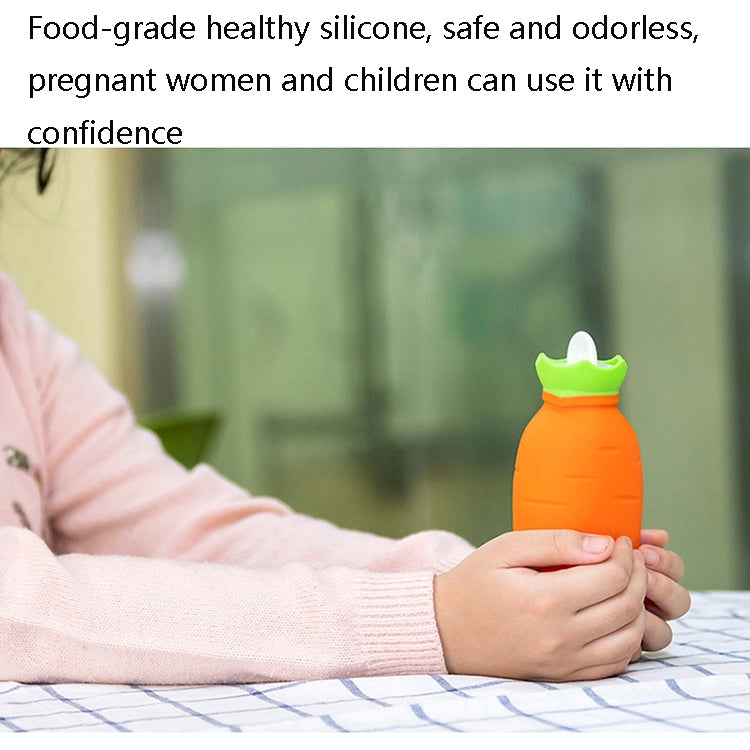 Carrot-Shaped Silicone Water Injection Warm Water Bag Winter Leak-Proof And Explosion-Proof Hand Warmer