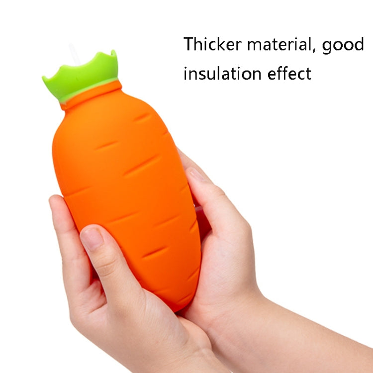 Carrot-Shaped Silicone Water Injection Warm Water Bag Winter Leak-Proof And Explosion-Proof Hand Warmer