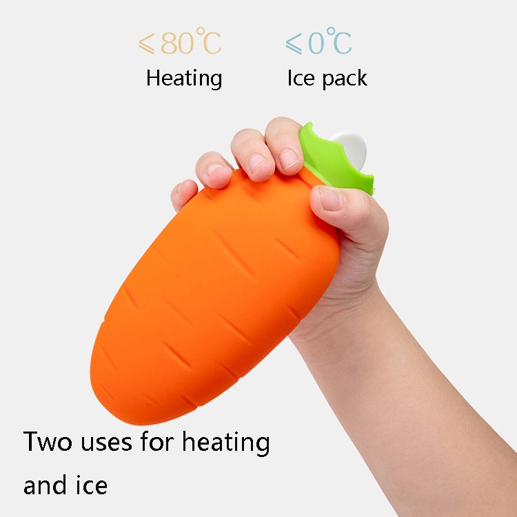 Carrot-Shaped Silicone Water Injection Warm Water Bag Winter Leak-Proof And Explosion-Proof Hand Warmer