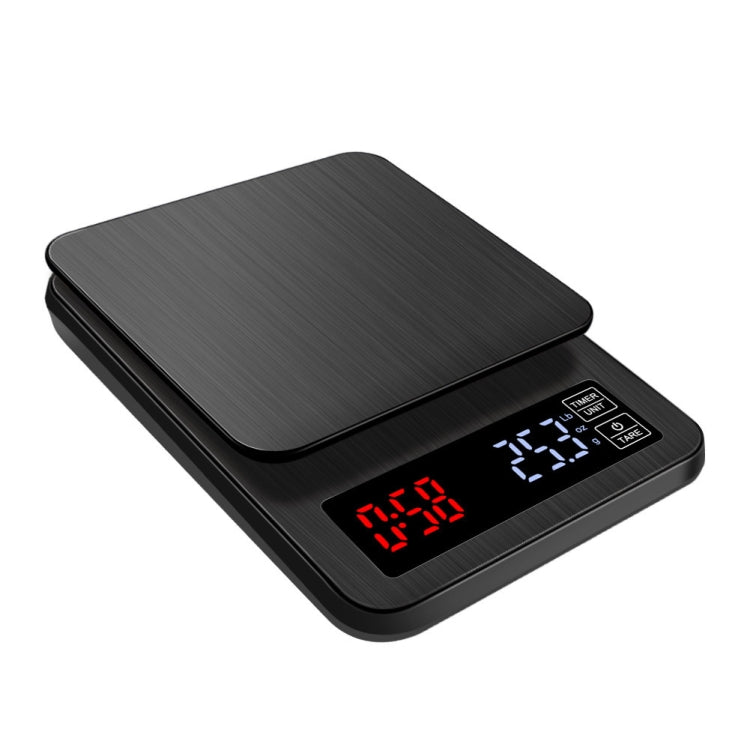 Household Hand-Pushed Coffee Scale USB-Powered Smart Kitchen Scale With Timing