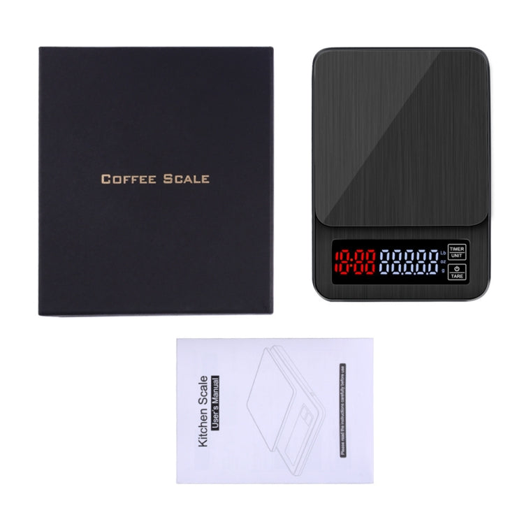 Household Hand-Pushed Coffee Scale USB-Powered Smart Kitchen Scale With Timing