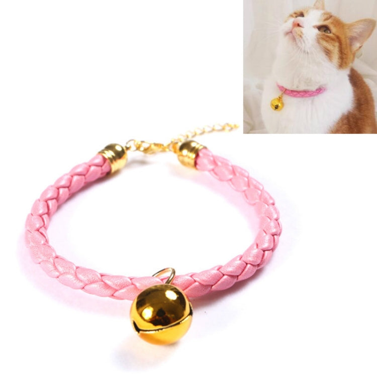 Prepared PU Leather Adjustable Pet Bell Collar Cat Dog Rabbit Simple Collar Necklace