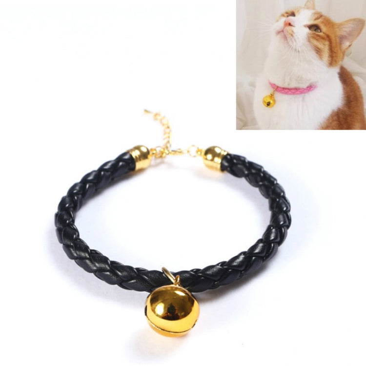 Prepared PU Leather Adjustable Pet Bell Collar Cat Dog Rabbit Simple Collar Necklace
