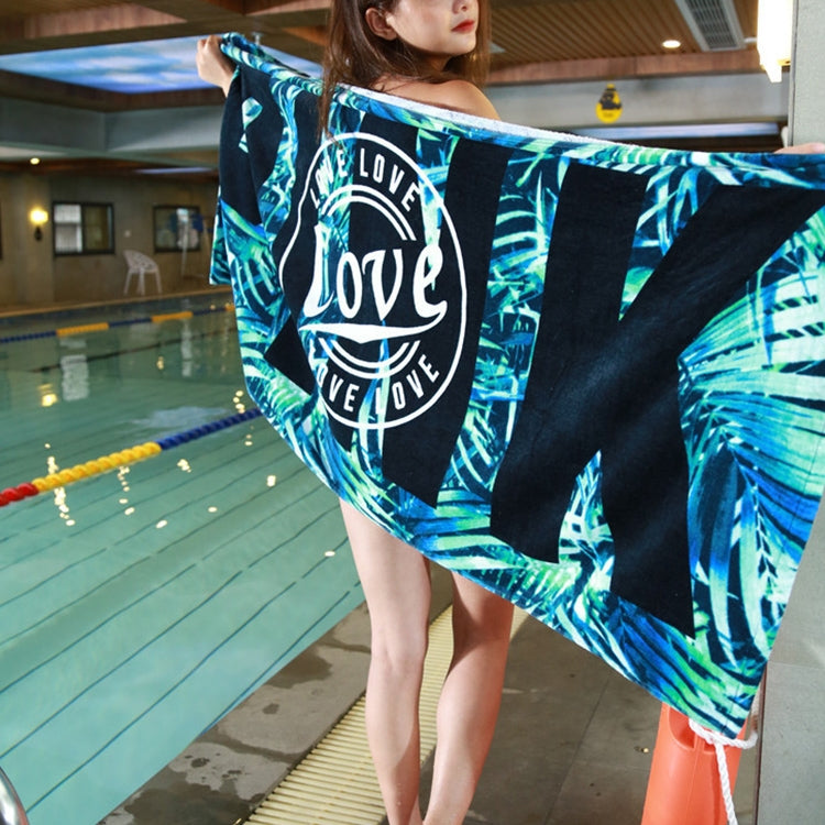 Printed Soft Bath Towel Adult Cotton Beach Pad Towel Size: 147x71cm