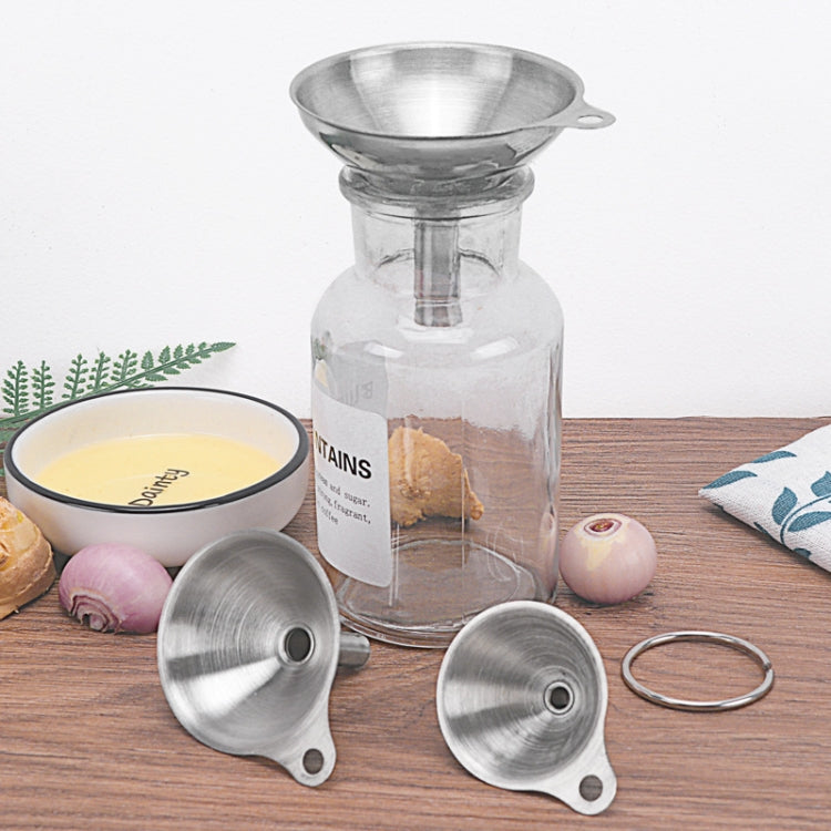 3 in 1 Stainless Steel Funnel Mini Funnel Oil Leaking Wine Leaking Integrated Liquid Dispenser Set