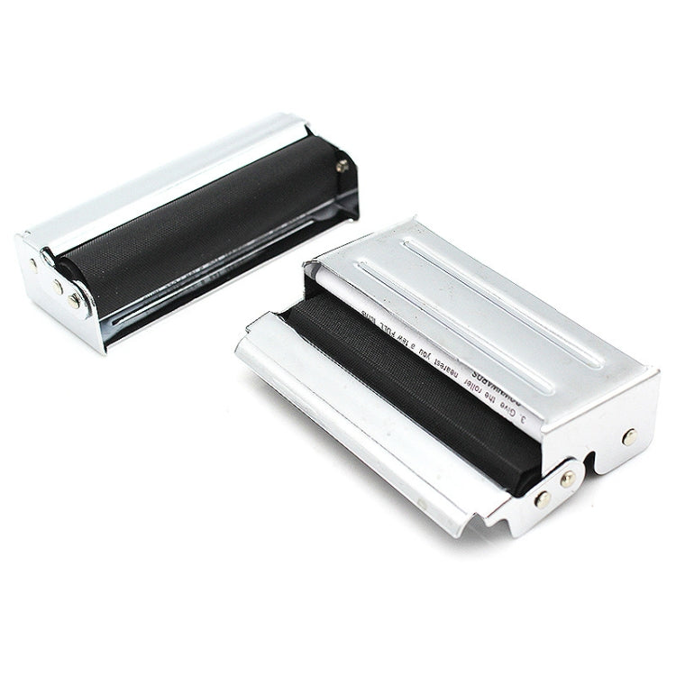 2 PCS Automatic Metal Cigarette Maker With Lid, Specification: 7.3x2.6x2cm