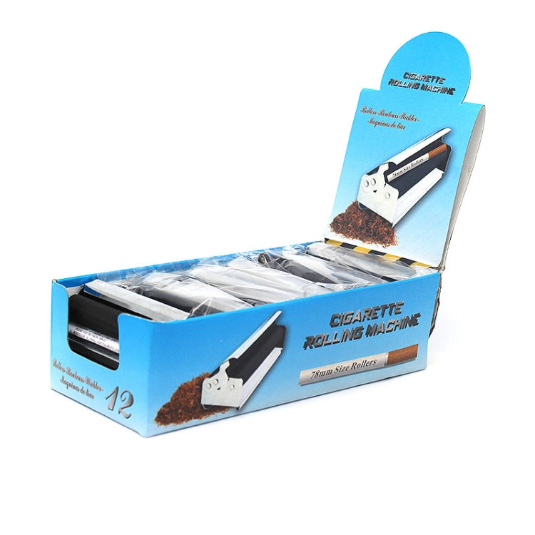 2 PCS Automatic Metal Cigarette Maker With Lid, Specification: 7.3x2.6x2cm