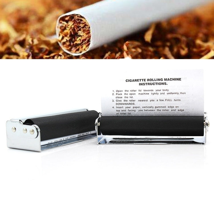 2 PCS Automatic Metal Cigarette Maker With Lid, Specification: 7.3x2.6x2cm