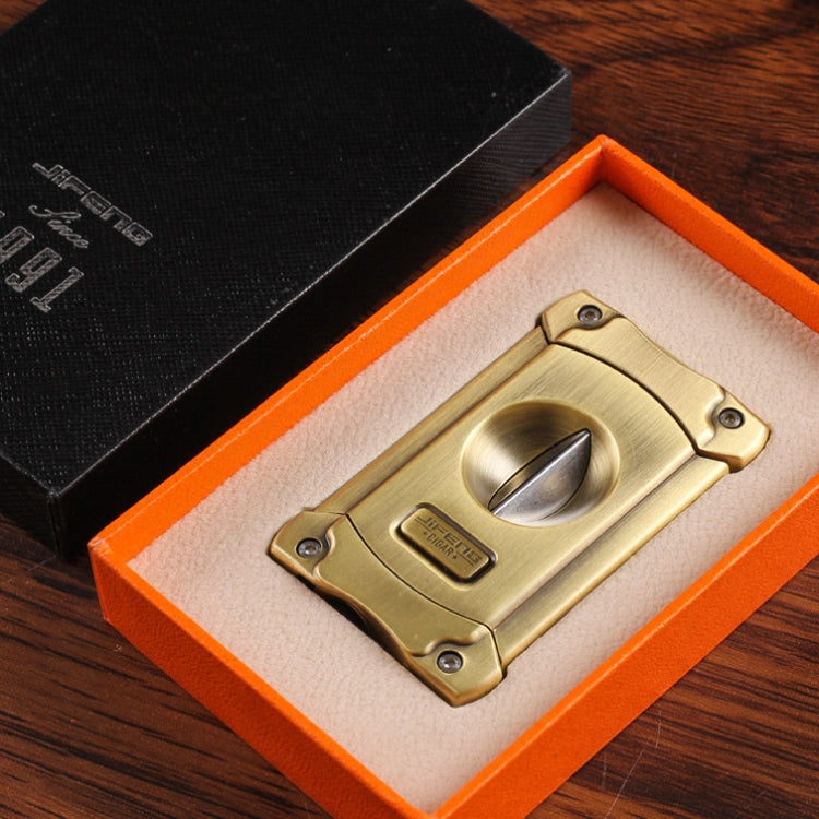 JIFENG 3 In 1 V Cigar Scissors Cigar Holder Cigar Cutter With Cigar Puncher