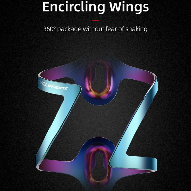 CYCLINGBOX Bicycle Aluminum Alloy Bottle Cage One-Piece Vacuum Plating Bottle Cage Bilateral Positive Opening Bottle Cage