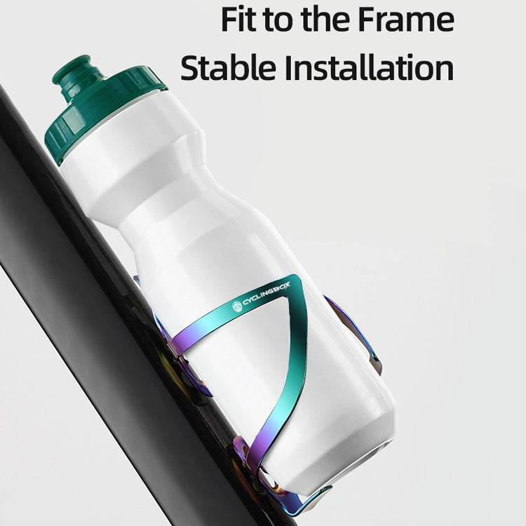 CYCLINGBOX Bicycle Aluminum Alloy Bottle Cage One-Piece Vacuum Plating Bottle Cage Bilateral Positive Opening Bottle Cage