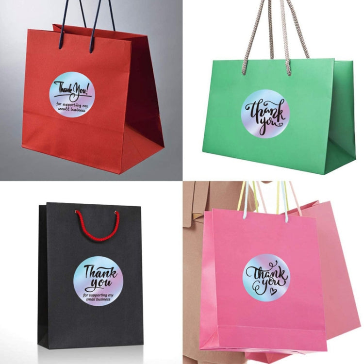 Roll Rainbow Laser Thank You Commercial Decorative Sticker Label Envelope Sealing Sticker, Size: 3.8 cm / 1.5 inch