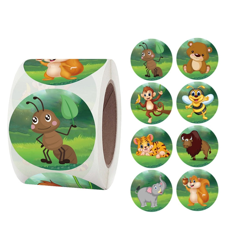 Roll Children Animal Cartoon Stickers Holiday Decoration Label