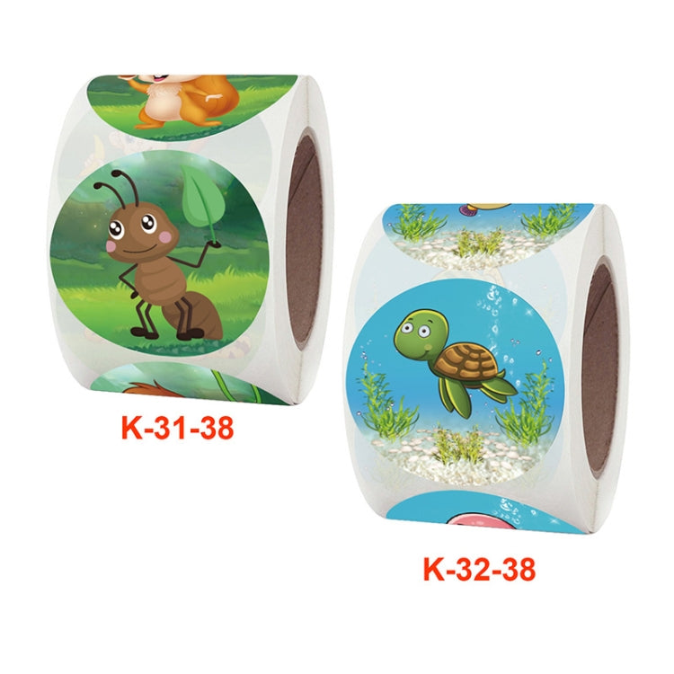 Roll Children Animal Cartoon Stickers Holiday Decoration Label