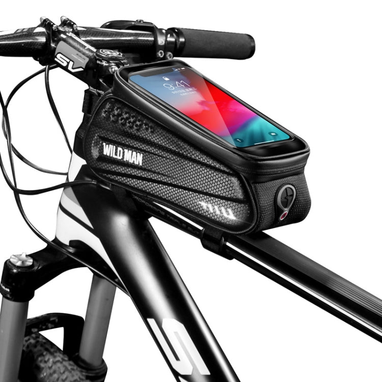 WILD MAN ES3 Hard Shell Bicycle Bag Front Beam Bag Mountain Bike Mobile Phone Touch Screen Upper Tube Bag Riding Equipment