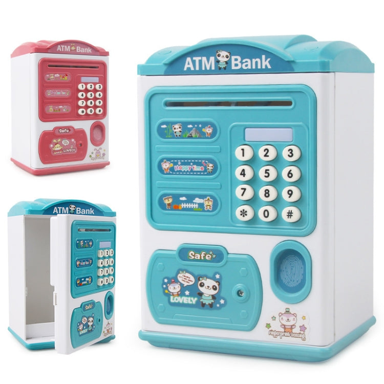 Simulation Password Fingerprint Sensor Unlocking Money Box Automatic Roll Money Safe ATM Piggy Bank