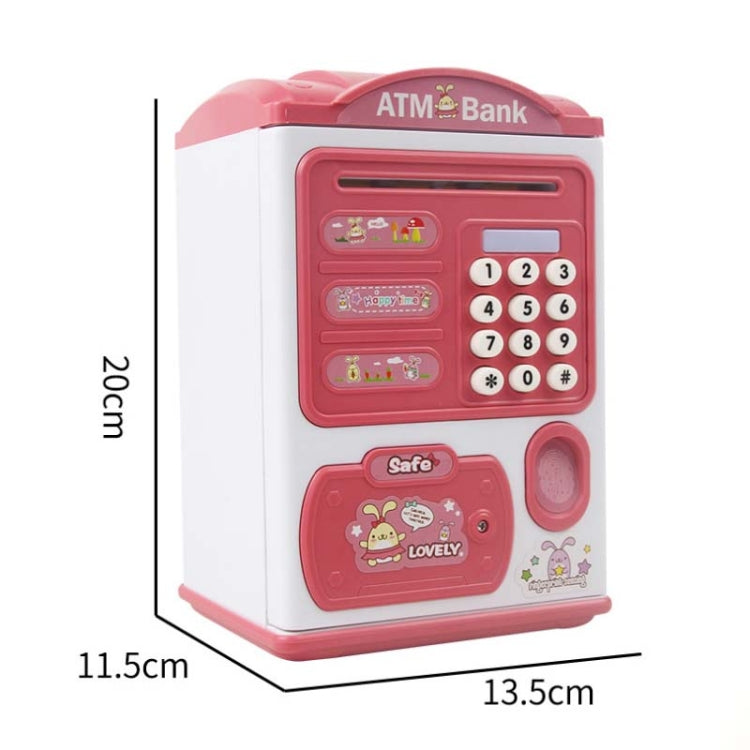 Simulation Password Fingerprint Sensor Unlocking Money Box Automatic Roll Money Safe ATM Piggy Bank