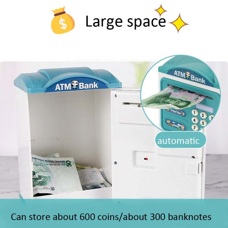 Simulation Password Fingerprint Sensor Unlocking Money Box Automatic Roll Money Safe ATM Piggy Bank