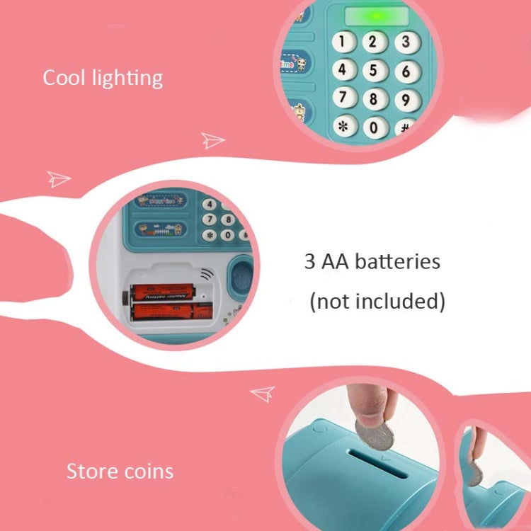 Simulation Password Fingerprint Sensor Unlocking Money Box Automatic Roll Money Safe ATM Piggy Bank