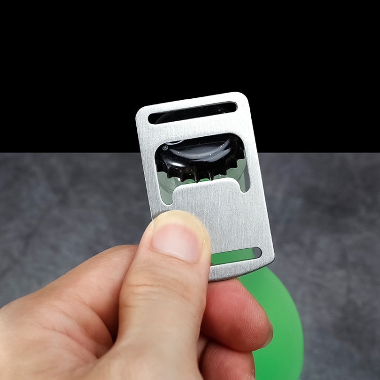 20 PCS Ribbon Bottle Opener Stainless Steel Card Bottle Opener Outdoor Backpack Webbing Buckle Lanyard Bottle Opener