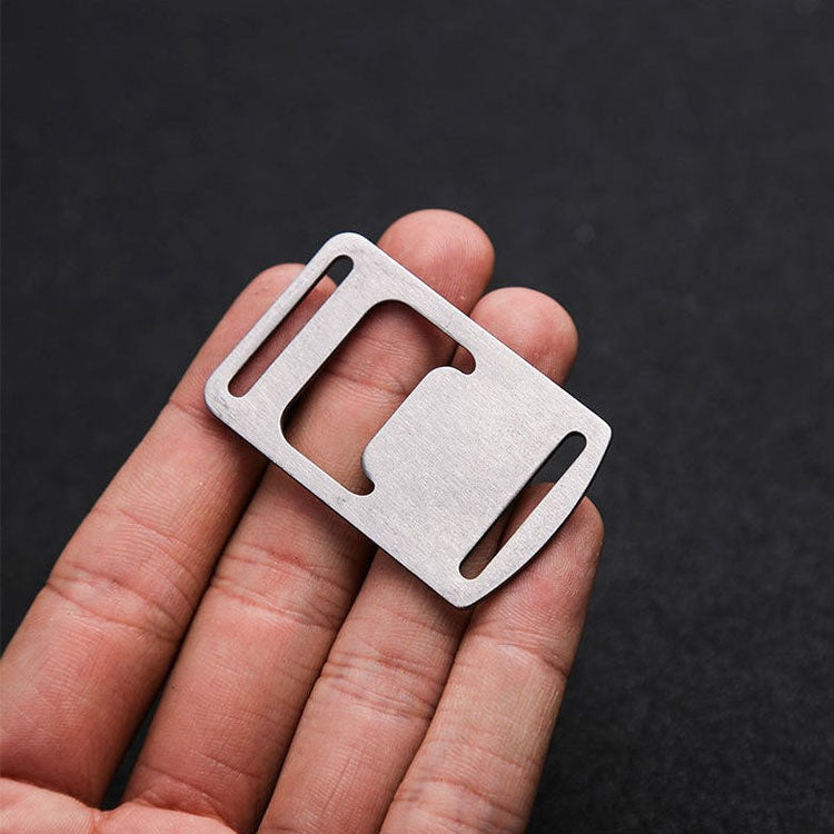 20 PCS Ribbon Bottle Opener Stainless Steel Card Bottle Opener Outdoor Backpack Webbing Buckle Lanyard Bottle Opener