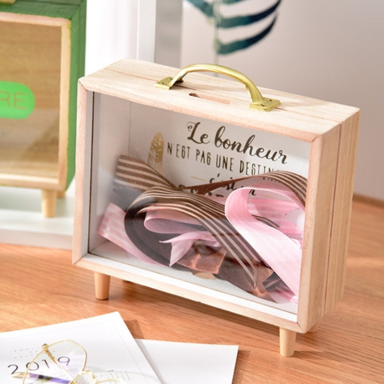 Wooden Piggy Bank Large Capacity Children Savings Box Creative Desktop Accessories