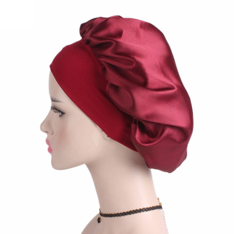 2 PCS TJM-301 Night Cap With Wide Brim And Elasticity Headband Ladies Chemotherapy Cap Hair Care Hat