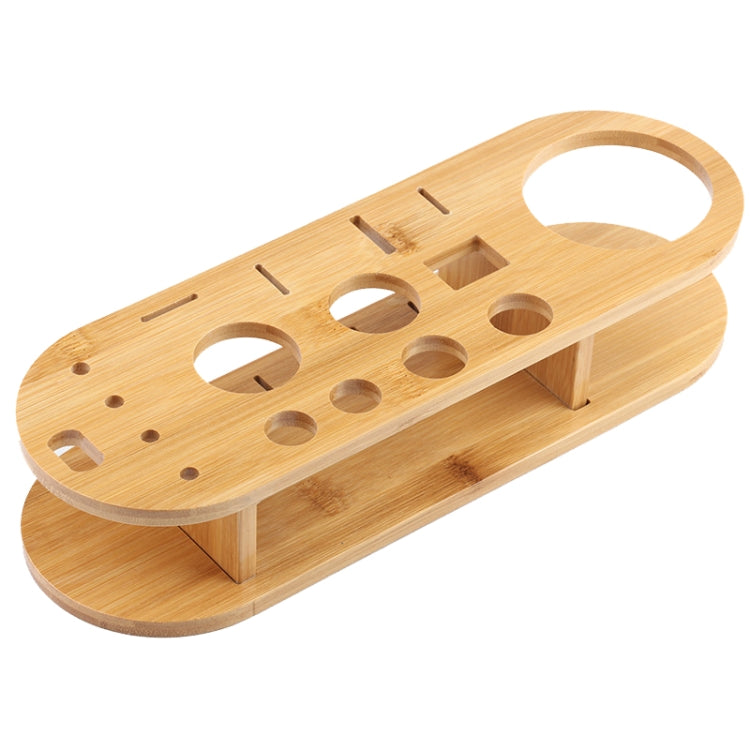 18 in 1 Stainless Steel Cocktail Shaker Set, Oval Bamboo Base, Bar Tool Set