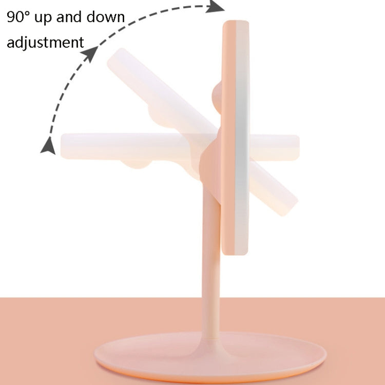 Make-Up Mirror With LED Light Fill Light Dormitory Desktop Dressing Small Mirror Girl Folding And Portable Mirror