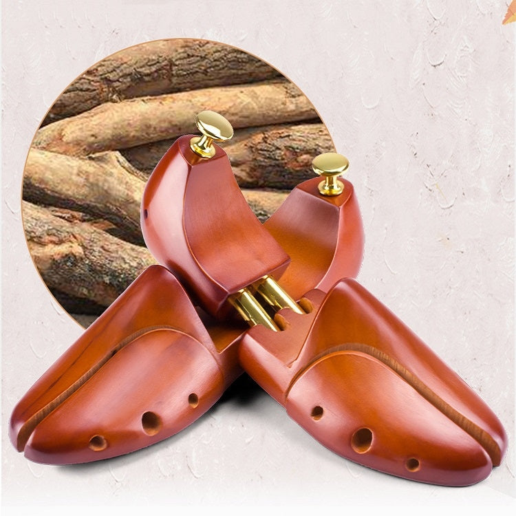 1 Pair Solid Wood Retractable Shoe Last Adjustable Shoe Supporter Shaping Moisture-Proof Shoe Support